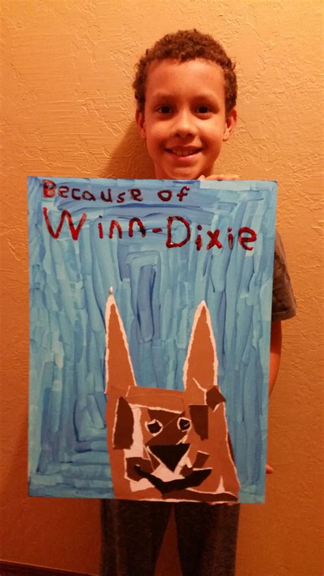 Jalen made a movie poster for his Because of Winn-Dixie project...looks nice! | Winn dixie ...