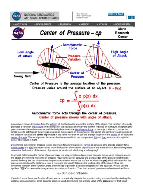 Velocity Pressure Aerodynamic Force Weight Center of Gravity Lift Drag ...