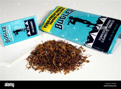 Tobacco, Loose, Bugler Package, Cigarette Rolling Papers Stock Photo ...