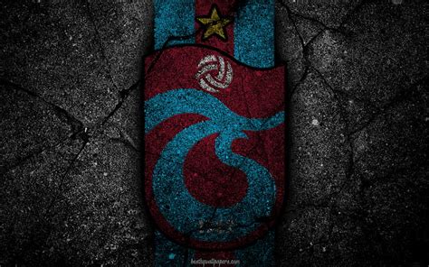 Trabzonspor, logo, art, Super Lig, soccer, football club, grunge ...