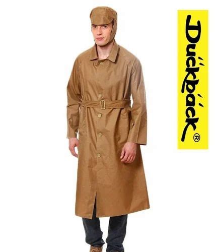 Duck Back Brown Long Industrial Raincoat, Size: Free at Rs 1250 in Noida