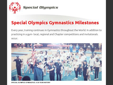 Special Olympics Gymnastics: A 50 Year HistorySpecial Olympics ...