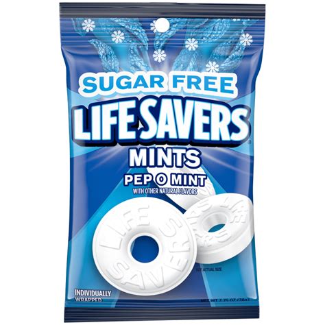 LIFE SAVERS Pep-O-Mint Sugar Free Mints Bag, 2.75 oz | Life Savers