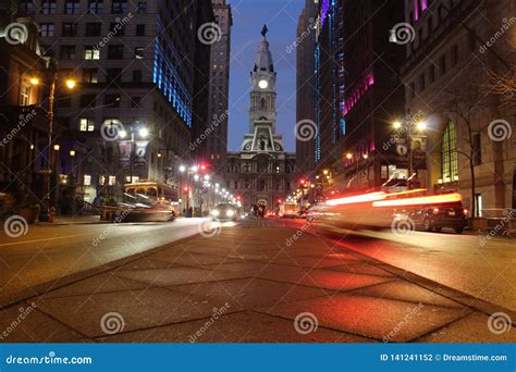 City Hall at Night in Philadelphia Editorial Photography - Image of ...