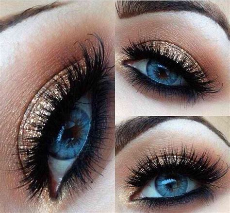 Eye makeup | Gold eye makeup, Blue eye makeup, Rock makeup