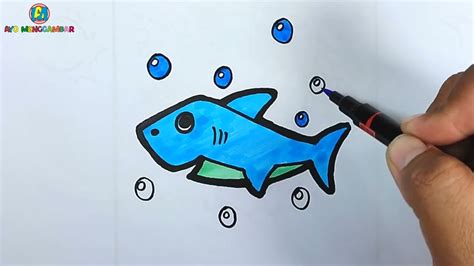 Menggambar bayi hiu || Drawing of baby shark - YouTube