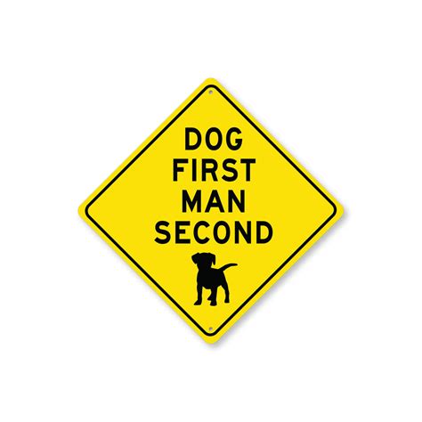 Funny Dog Caution Diamond Sign – Lizton Sign Shop