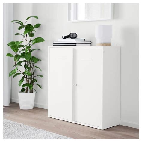 Kast met deuren, IVAR, wit, 80x83 cm - IKEA | Ikea storage cabinets, White storage cabinets ...