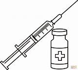 Syringe Coloring Page sketch template