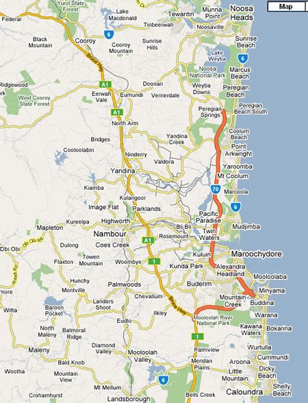 Sunshine Coast Hinterland Map - Zip Code Map