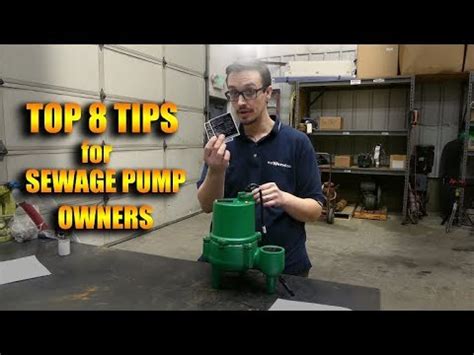 8 Things Sewage Pump Owners NEED to Know - YouTube