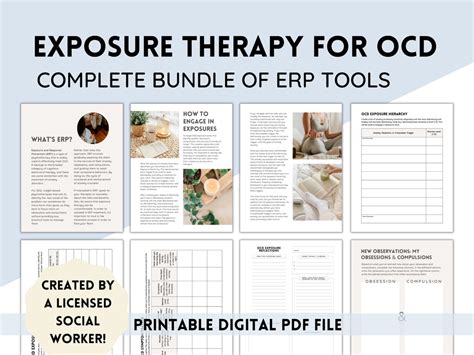 OCD Exposure Therapy Worksheets Bundle ERP Worksheets & Handout for ...