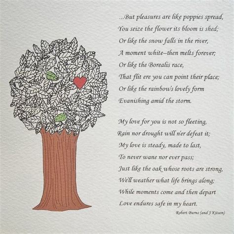 A5 Illustrated love poem print - Robert Burns | Robert burns, Love ...