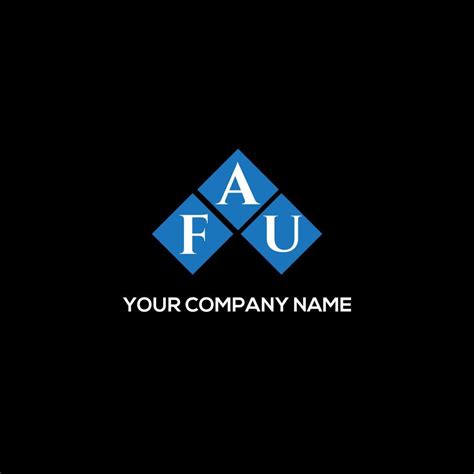 FAU letter logo design on BLACK background. FAU creative initials letter logo concept. FAU ...