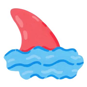Shark Fin Seafood Cartoon Painting Vector, Shark Fin, Seafood, Marine Mammal PNG and Vector with ...
