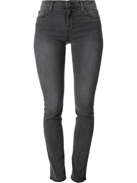 Lyst - J Brand Skinny Jeans in Gray