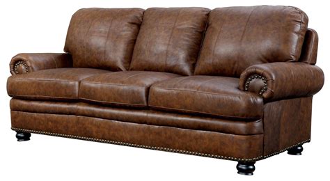 Rheinhardt Top Grain Leather Living Room Set from Furniture of America (CM6318-SF) | Coleman ...