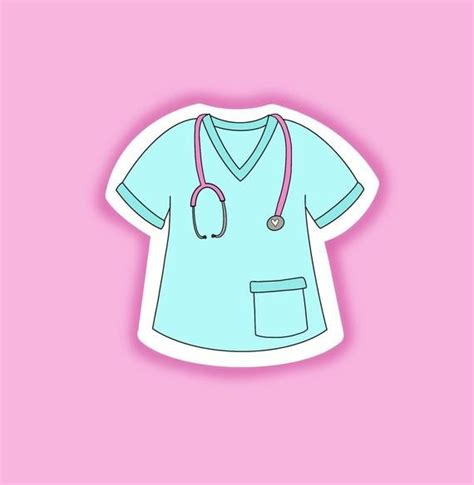 Nurse Scrub Top Sticker | weatherproof for Laptop/hydroflask/water bottle in 2021 | Medical ...