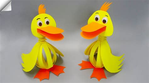 Happy Paper duck | Moving paper toys - YouTube