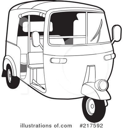 Auto Rickshaw Coloring Pages