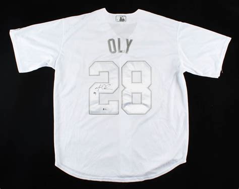 Matt Olson Signed Athletics Nickname Jersey Inscribed "Oly" (Beckett ...