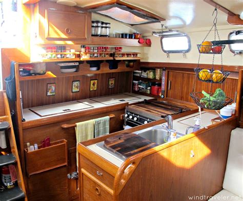 Our Boat Interior: A Photo Tour | Boat interior design, Boat interior, Boat galley