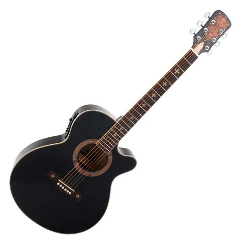 Rocktile Empire Acoustic Steel String Guitar With Pickup Black