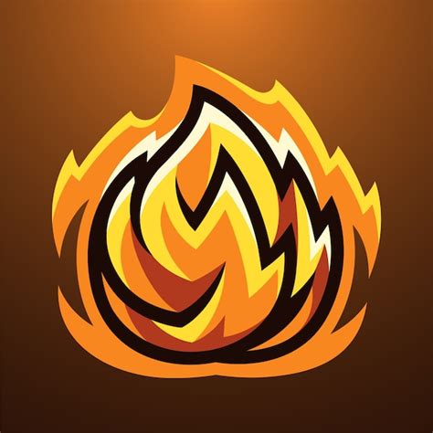 Premium Vector | Fire ball mascot logo