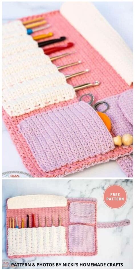 10 Free Crochet Hook Case, Pouch & Holder Patterns To Make - The Yarn Crew