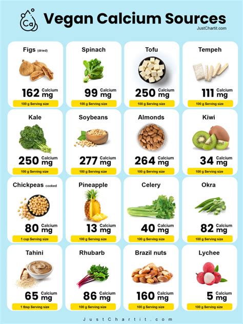 40+ Vegan Calcium Sources Chart | 🥦🥬 Top Plant-Based Options