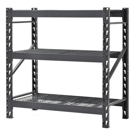 48 in. W x 48 in. H x 24 in. D 3-Shelf Welded Steel Garage Storage ...