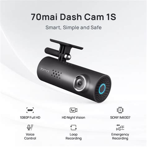 70mai 1S Dash Cam Voice Control Smart Driving Assistant – 70mai ...