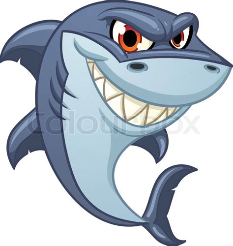 Cool cartoon shark. Vector ... | Stock vector | Colourbox