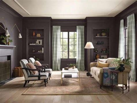 Dark Paint Colours for Your Living Room