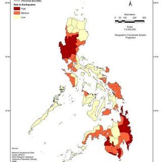 Map of the Philippines on Risk to Earthquakes One of the active faults... | Download Scientific ...