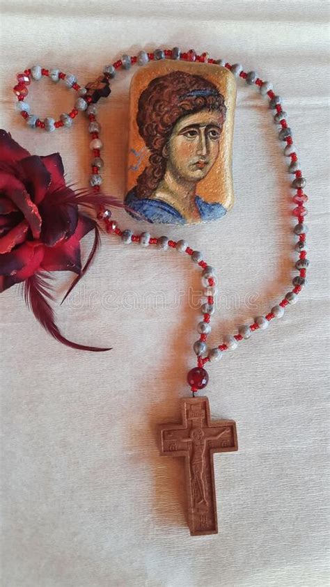 Christian Cross on Prayer Beads Stock Image - Image of christianity ...