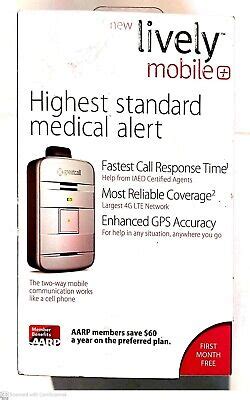 GreatCall - Lively Mobile Plus Water-Resistant Medical Alert Device - Silver NEW 895531001127 | eBay