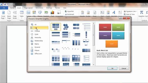 Microsoft Word 2010 Smartart Templates - Free Word Template
