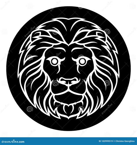 Zodiac Signs Leo Lion stock vector. Illustration of concept - 102999519