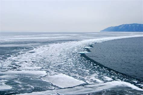 Melting Ice at the Baikal Lake Stock Photo - Image of melting, desert ...