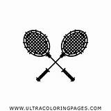 Badminton Rackets Coloring Pages For Kids  Free Rackets sketch template