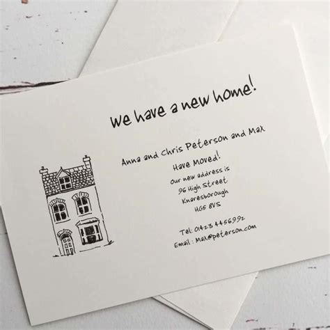 Change of address cards in a gold effect-Wagtail-Designs.co.uk