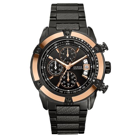 Lyst - Guess Watch Mens Chronograph High Gear Sport Black Ion Plated ...