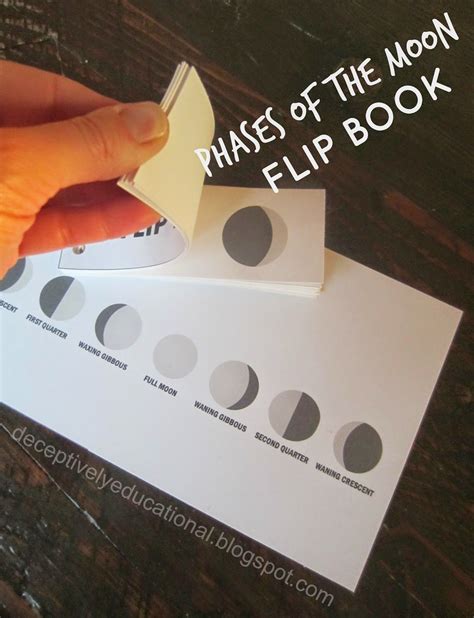 Relentlessly Fun, Deceptively Educational: Phases of the Moon Flip Book 4th Grade Science ...