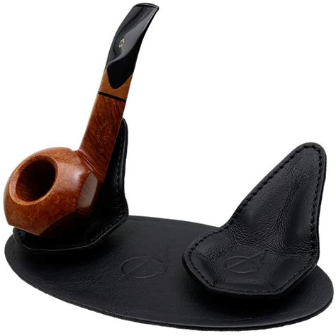 Pipe Accessories Claudio Albieri 2 Pipe Leather Magnetic Stand Black/Black | Buy Pipe ...