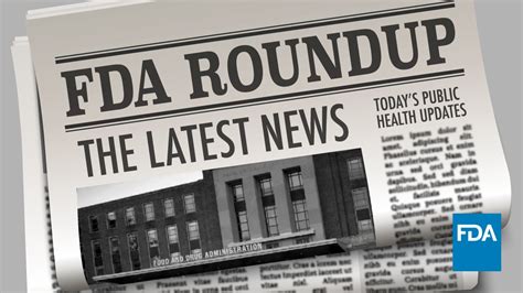 U.S. FDA on Twitter: "Today’s “FDA Roundup” includes info on the new # ...