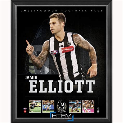 Jamie Elliot Collingwood Official Licensed Afl Print Framed New - 3684 ...