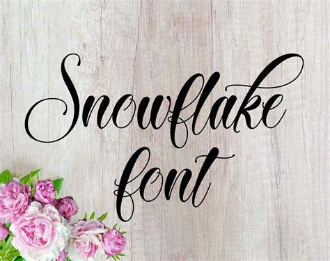 Snowflake font otf Snowflake font svg wedding font svg Cutfile Calligraphy font svg Cursive font ...