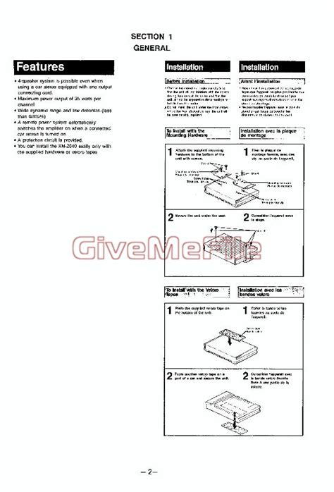 Sony xm-2040 amplifier specs