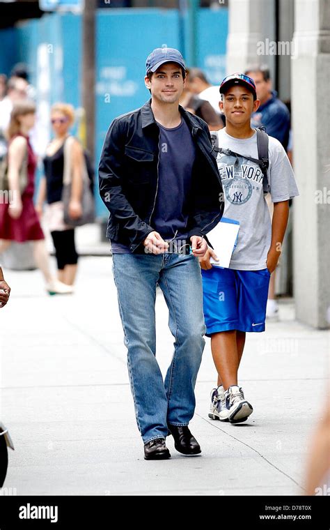 Matt Bomer on the set of 'White Collar' New York City, USA - 30.06.11 Stock Photo - Alamy